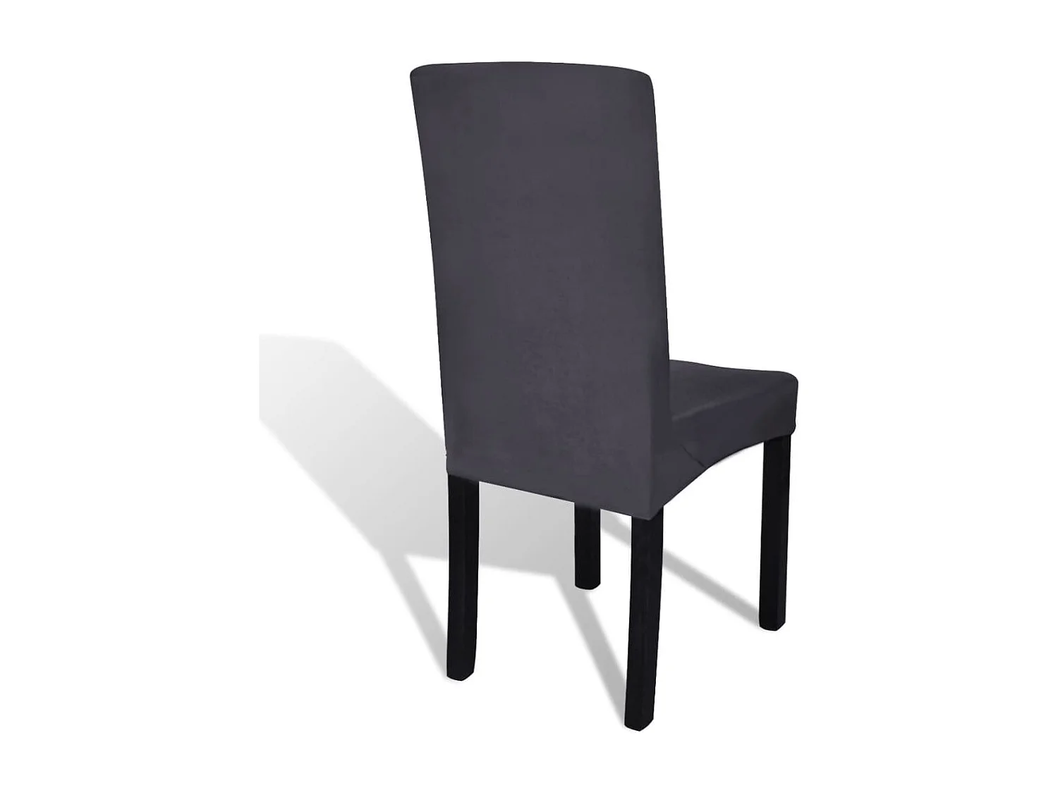 Housse de chaise droite extensible 6 pcs anthracite FR271581