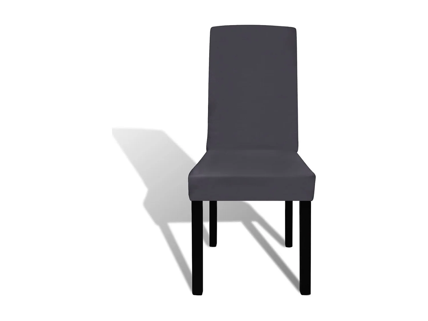 Stoelhoezen 6 st stretch recht antracietkleurig BE304958