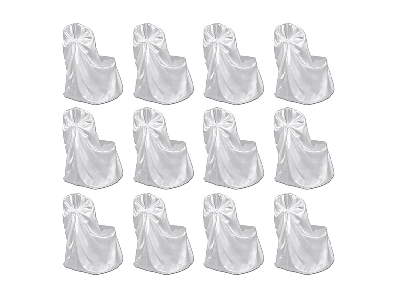Capa de cadeira para banquetes de casamento 12 pcs branco PT907148