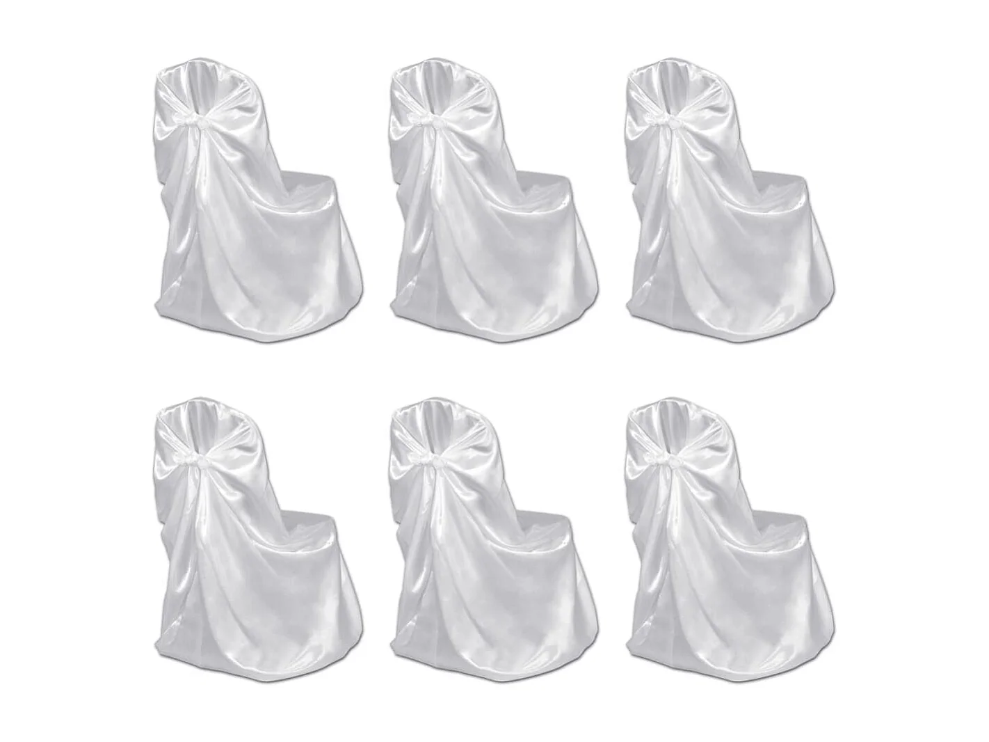 Housses de chaise pour banquet de mariage 12 pcs Blanc FR456580