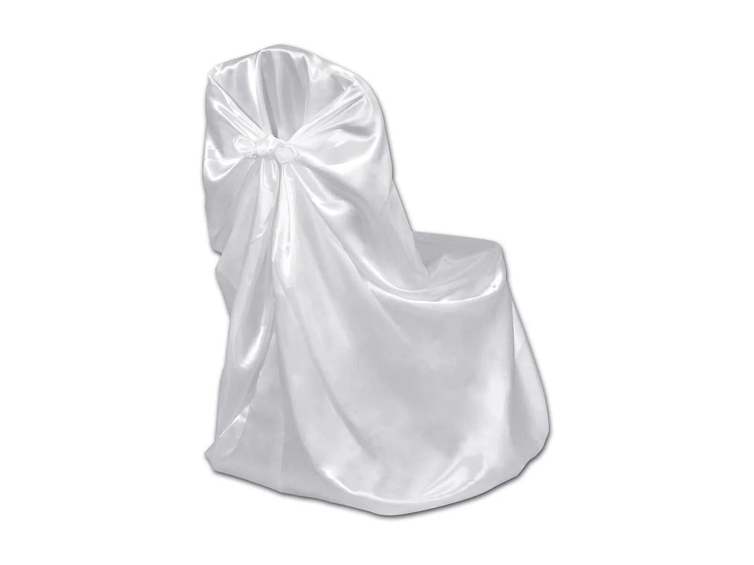 Housses de chaise pour banquet de mariage 12 pcs Blanc FR456580
