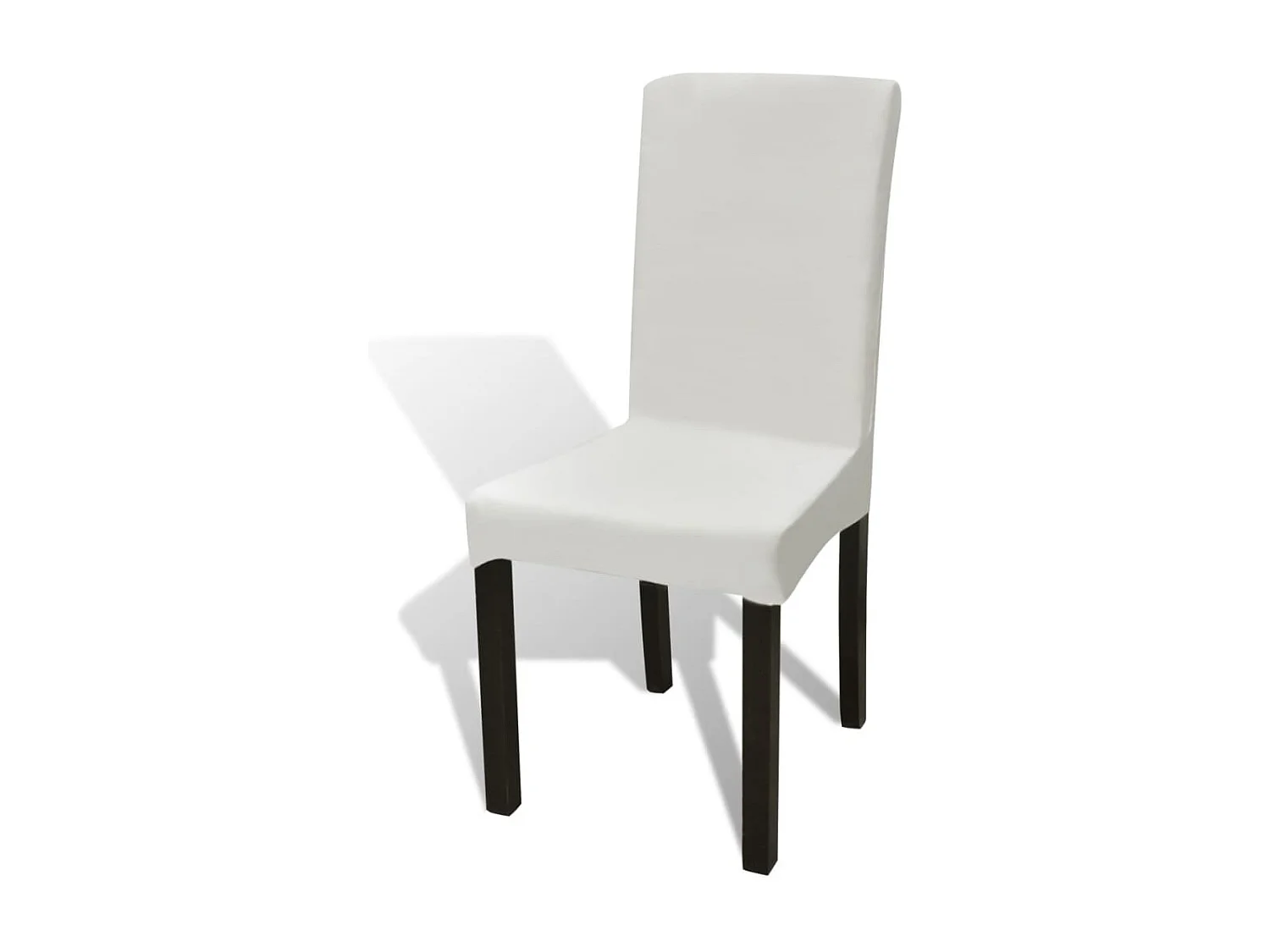 Housses de chaise élastiques droites 6 pcs Crème FR241437