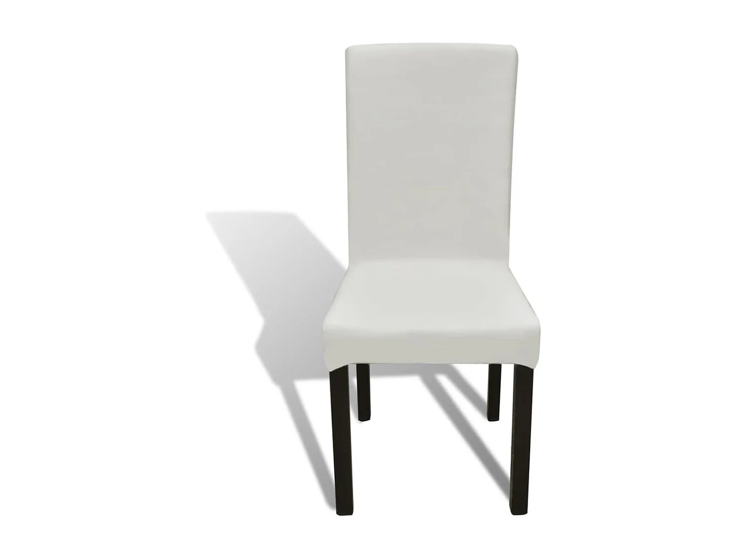 Housses de chaise élastiques droites 6 pcs Crème FR241437