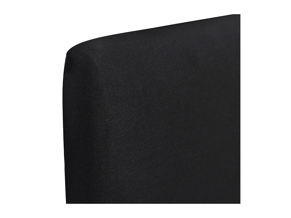 Housse de chaise droite extensible 4 pcs noir FR376746