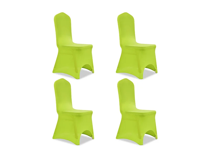 Housse de chaise extensible 4 pcs vert FR820469