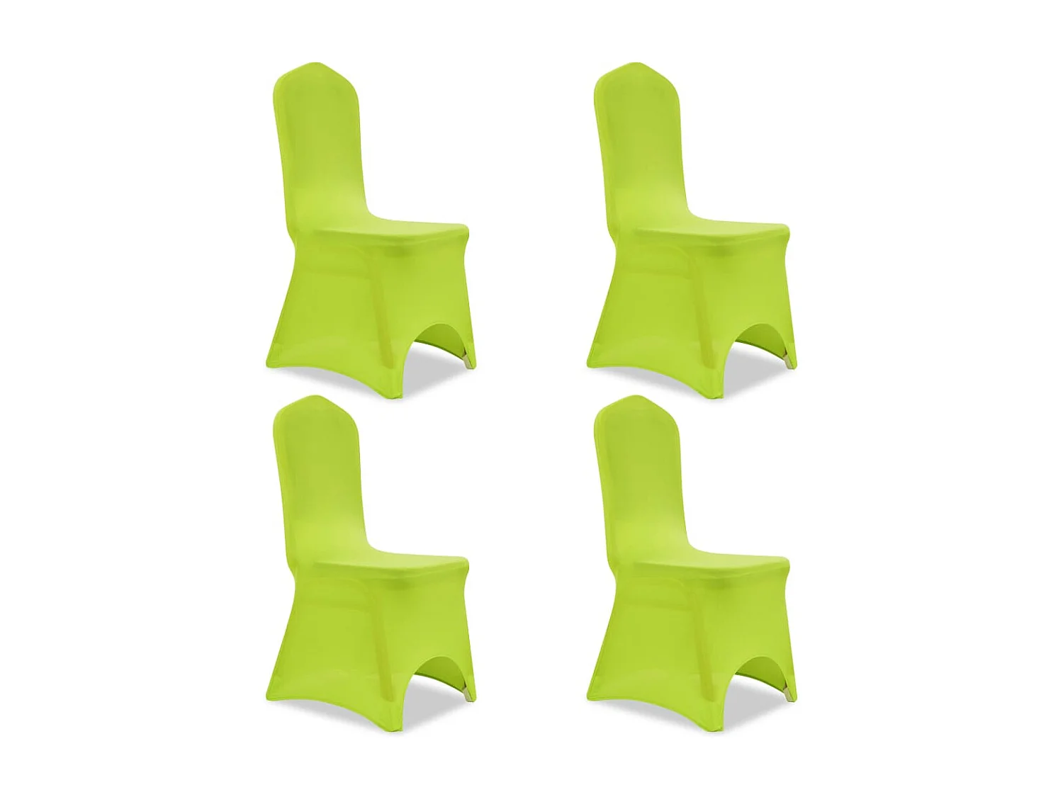 Housse de chaise extensible 4 pcs vert FR820469