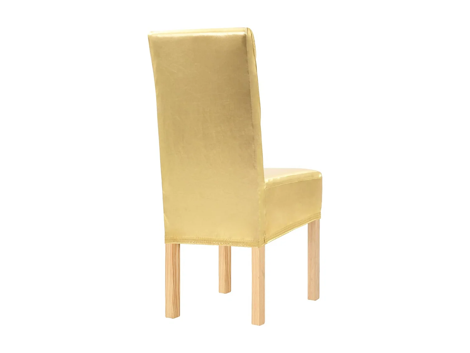 Housses extensibles de chaise droite 6 pcs Doré FR924550