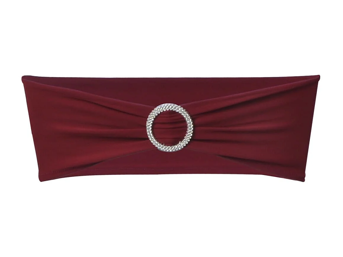 Ruban décoratif élastique avec boucle de chaise 25 pcs Bordeaux FR241892