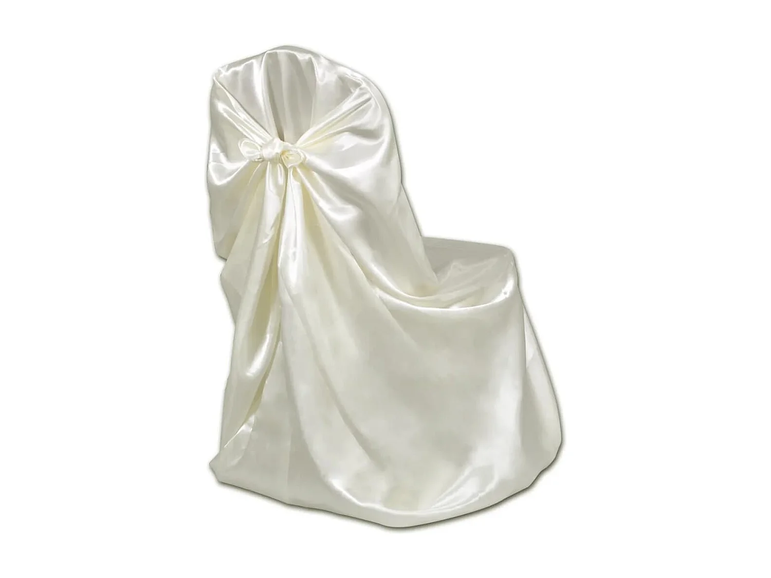 Funda de silla para banquete de boda 12 unidades crema ES508037