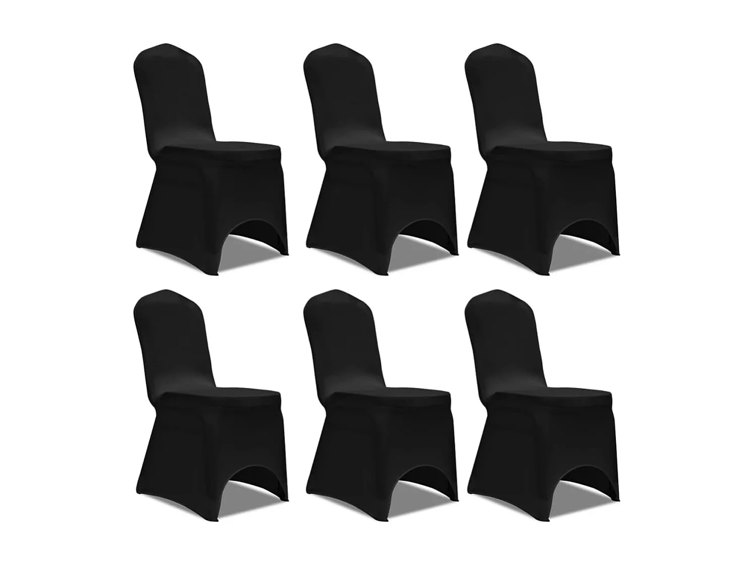 Stoelhoezen stretch 12 st zwart BE199823