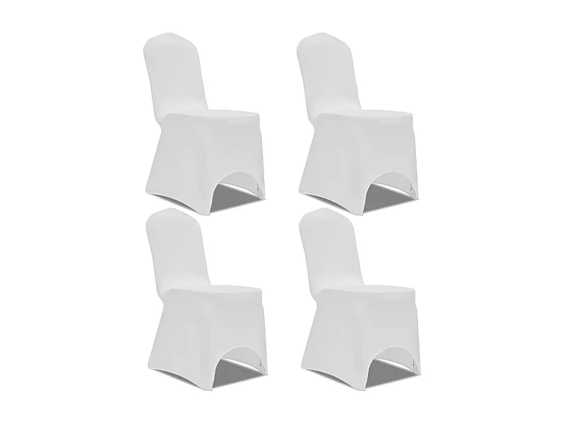 Capa extensível para cadeira 4 pcs branco PT915069
