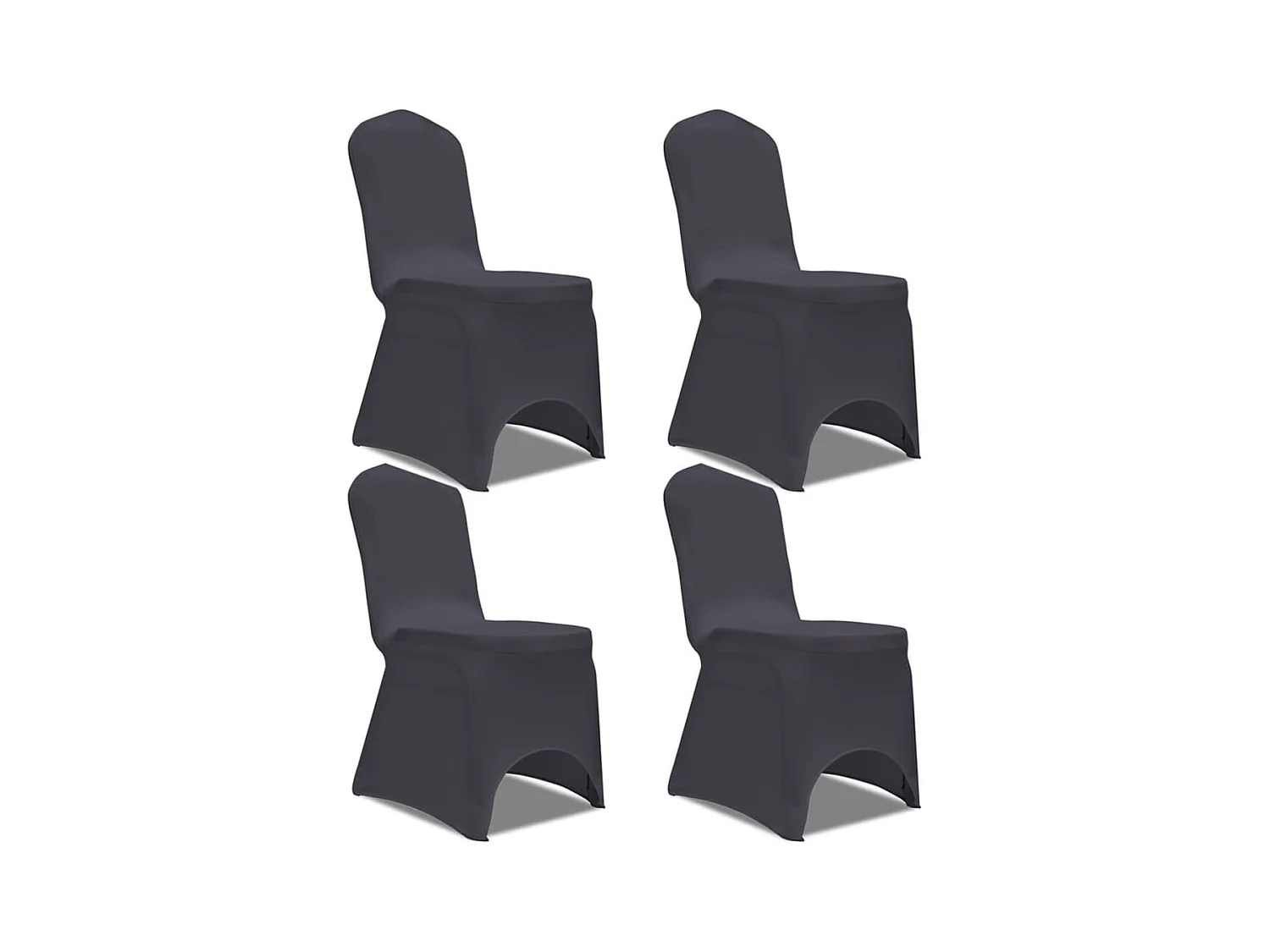 Housse de chaise extensible 4 pcs Anthracite FR219423