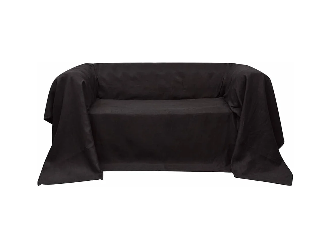 Housse de canapé Micro-suède Marron 270x350 cm FR565404