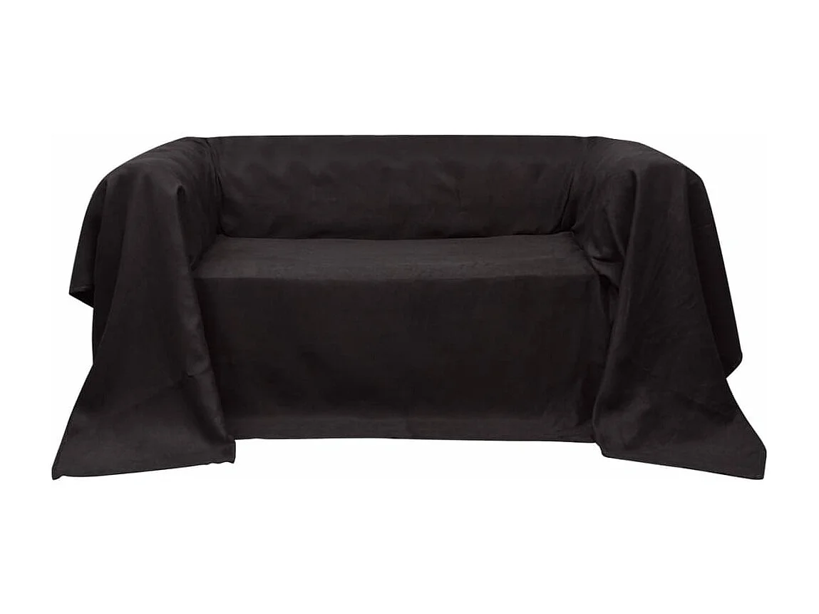 Housse de canapé Micro-suède Marron 270x350 cm FR565404