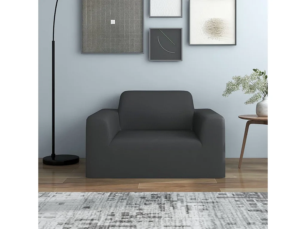 Housse extensible de canapé Anthracite Jersey de polyester FR297259