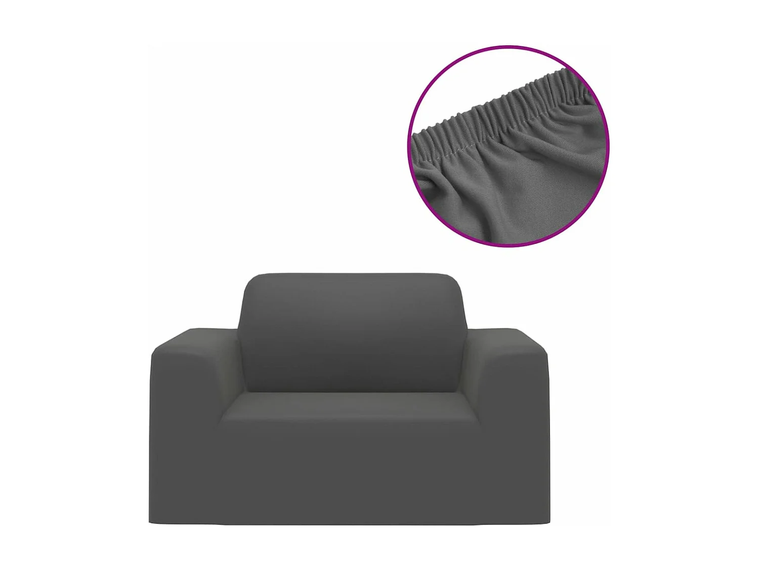 Housse extensible de canapé Anthracite Jersey de polyester FR297259