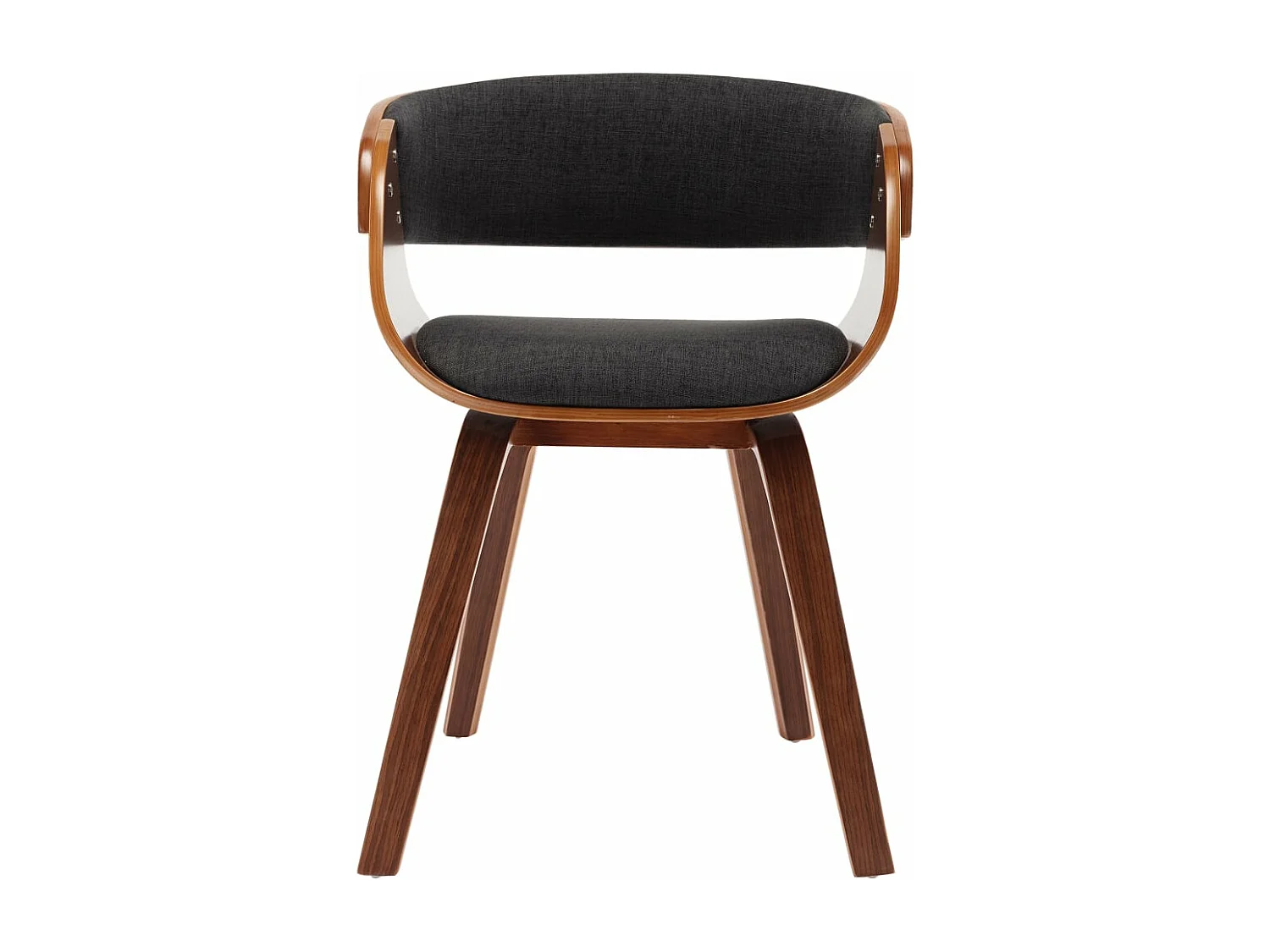 Chaise à manger gris bois courbé et tissu FR706461