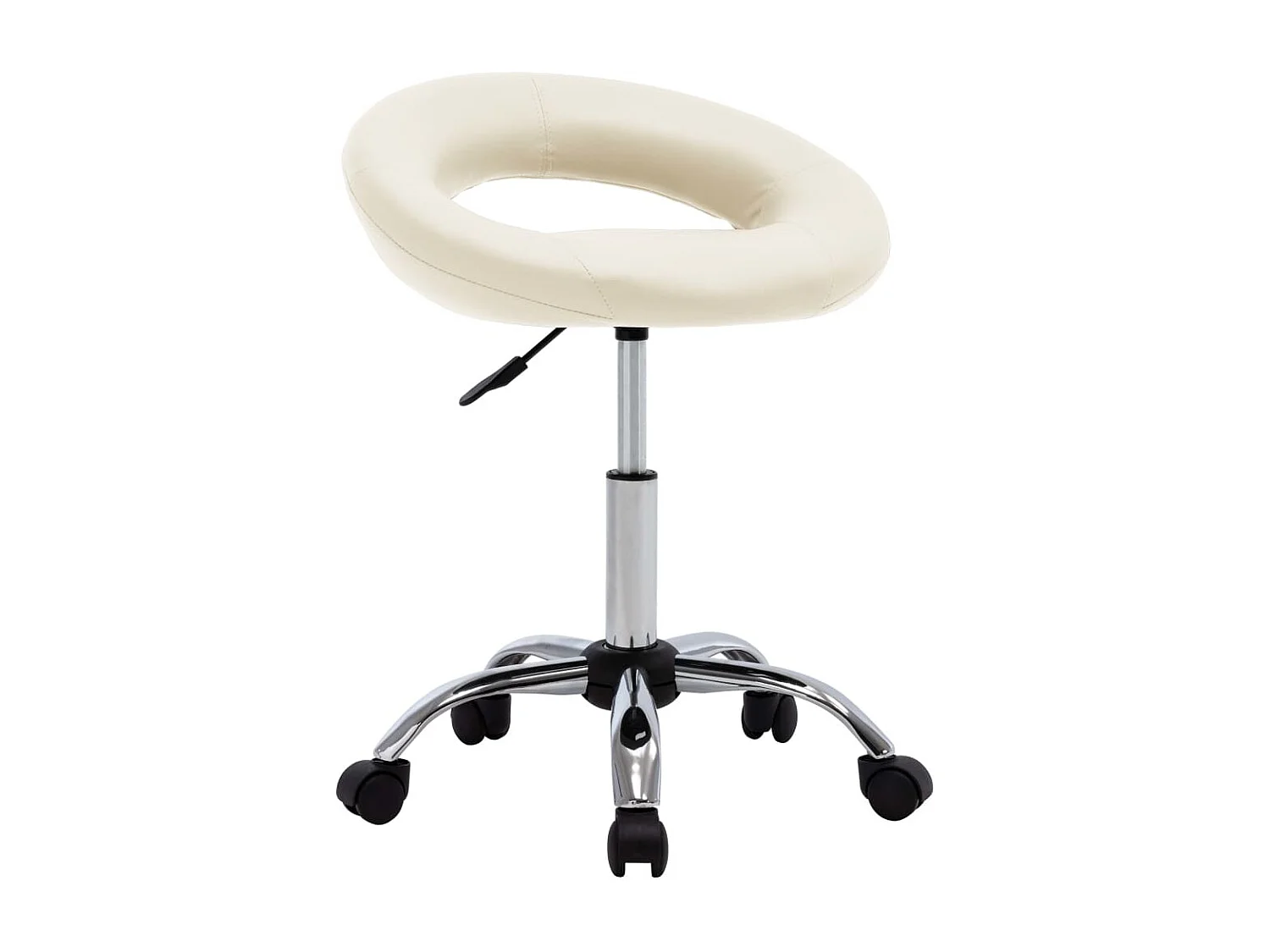 Chaise de salle à manger pivotante Crème Similicuir FR635240