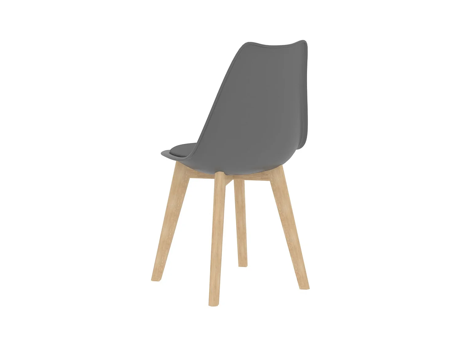 Lot de 4 Chaises à manger Gris Plastique FR283146