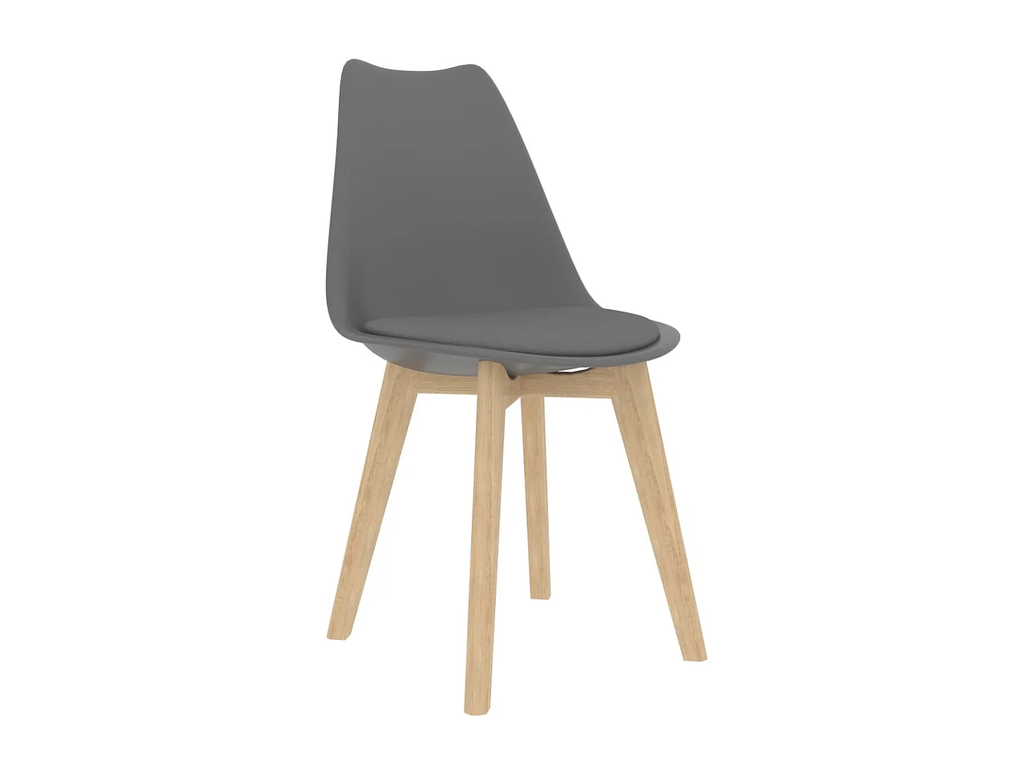 Eetkamerstoelen 4 st kunststof grijs BE118627