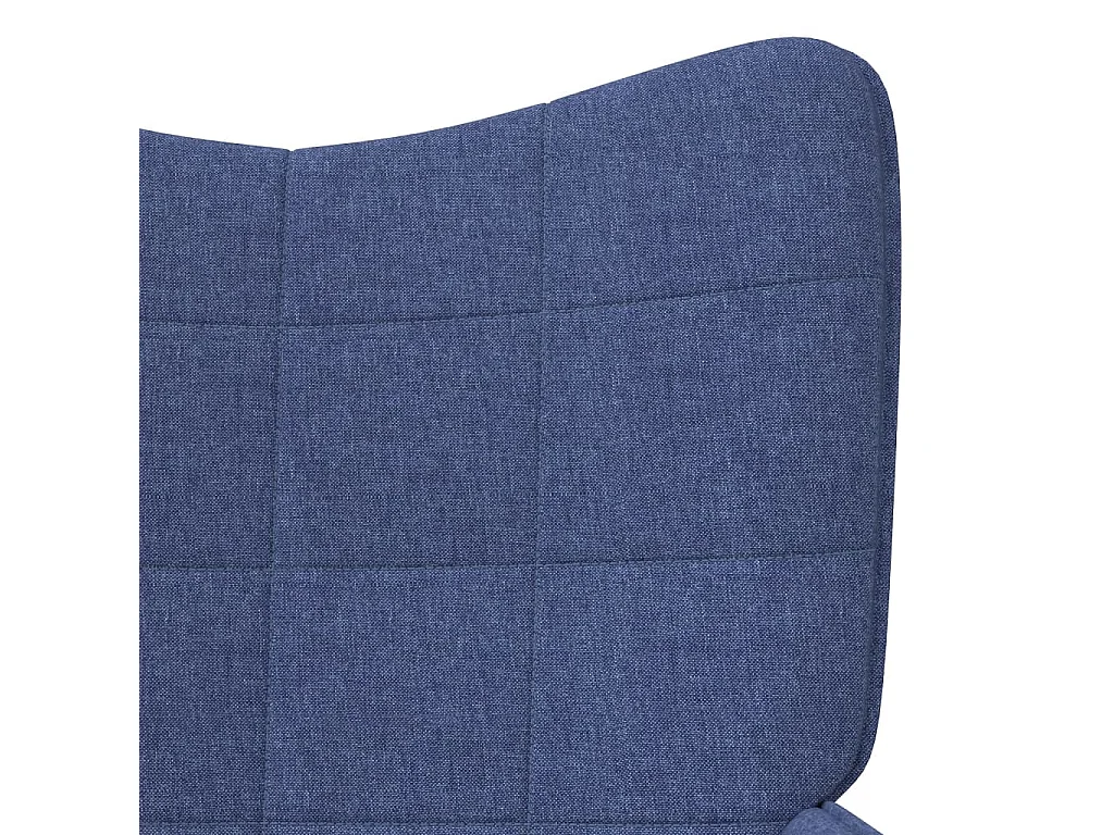 Chaise de relaxation Bleu Tissu FR415959