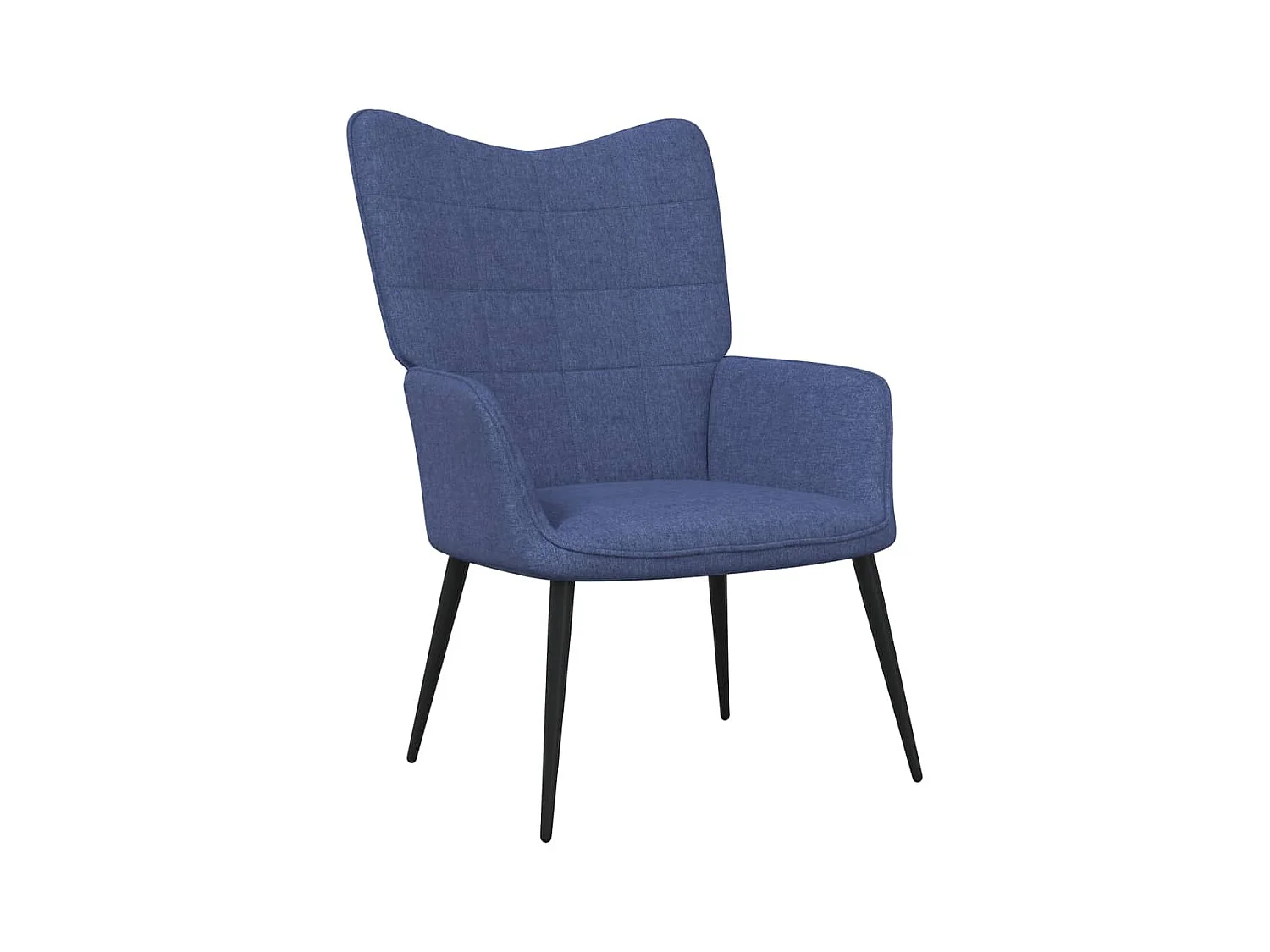 Chaise de relaxation Bleu Tissu FR415959