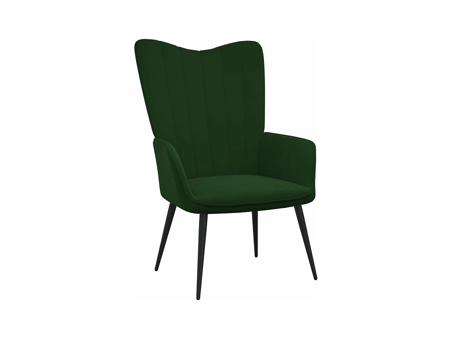 Chaise de relaxation Vert foncé Velours FR978198