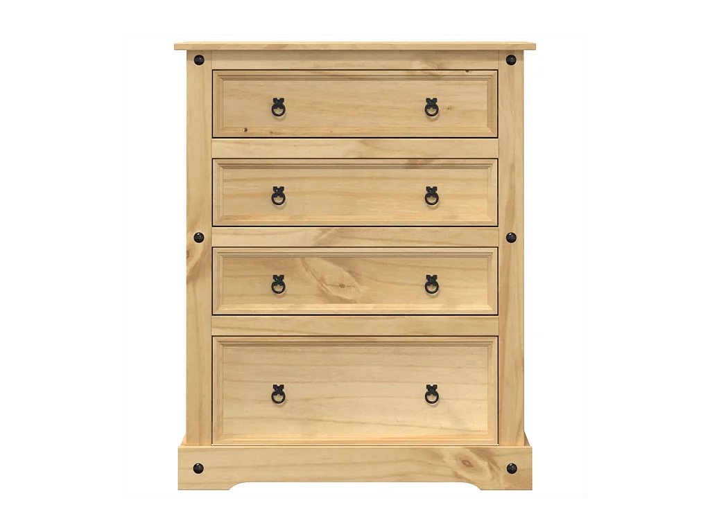 Commode Corona 92x48x120 cm bois massif de pin FR846622