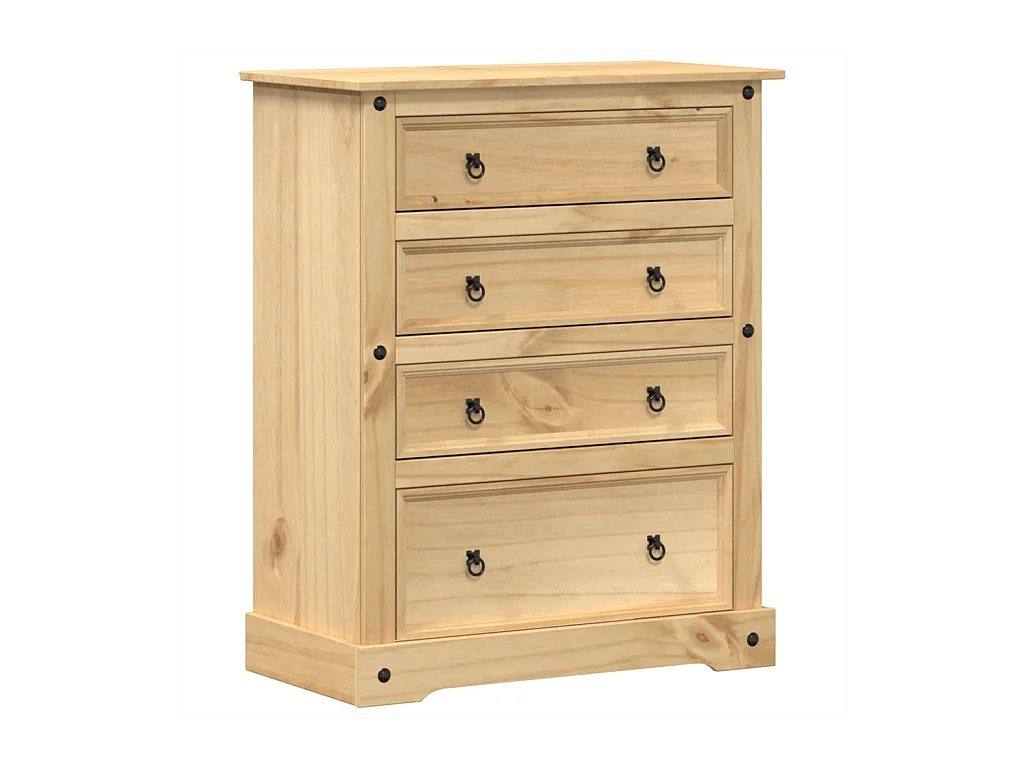 Commode Corona 92x48x120 cm bois massif de pin FR846622