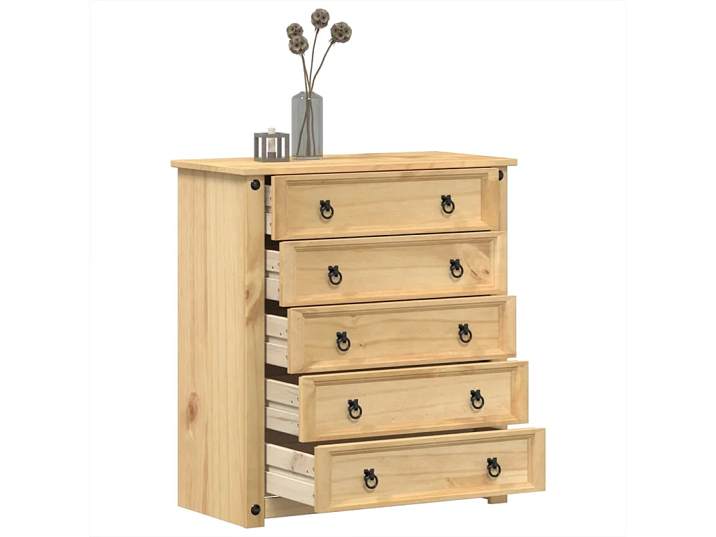 Commode Corona 80x40x89 cm bois massif de pin FR346919