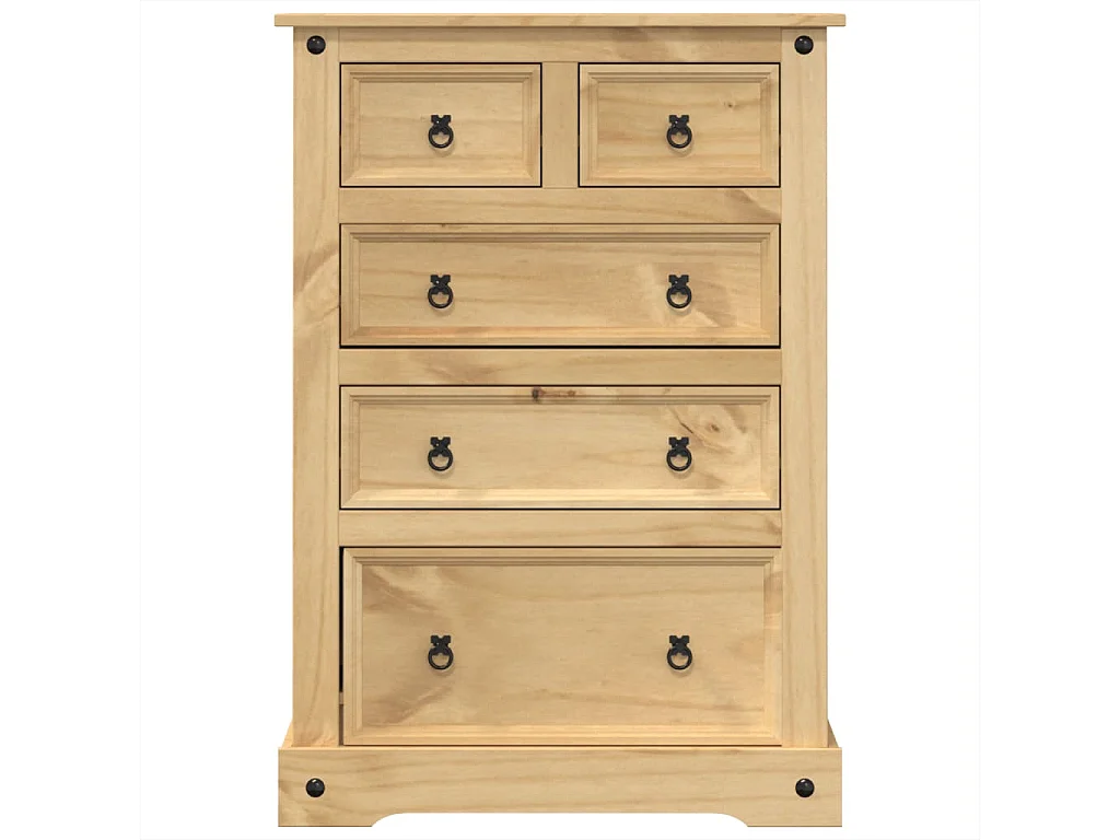 Commode Corona 80x43x114 cm bois massif de pin FR154034
