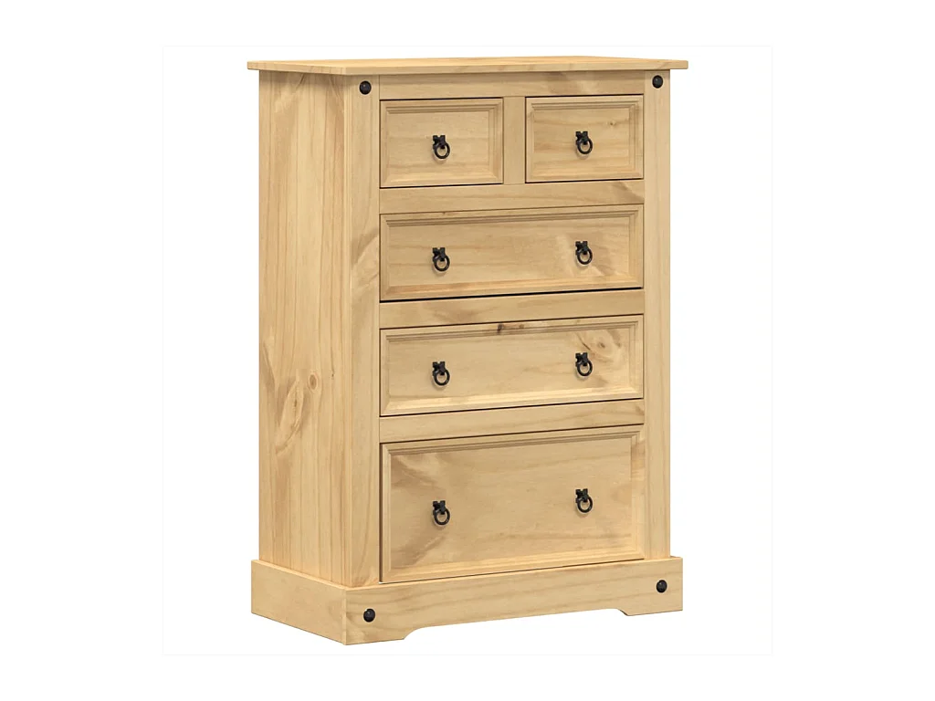 Commode Corona 80x43x114 cm bois massif de pin FR154034