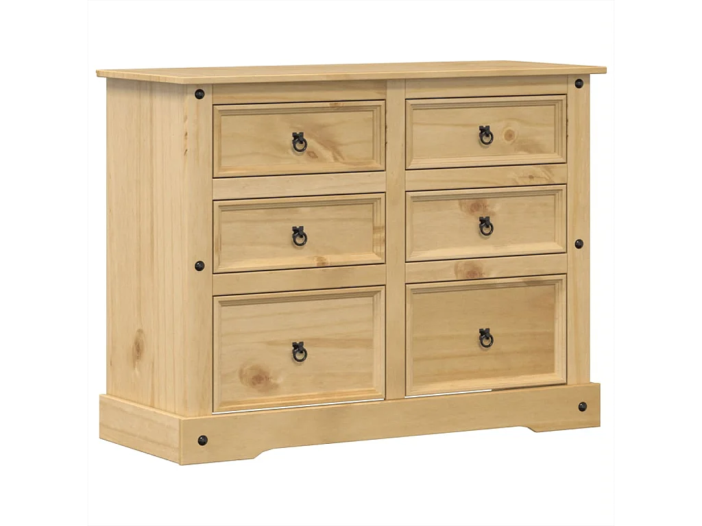 Commode Corona 120x48x91 cm bois massif de pin FR858606