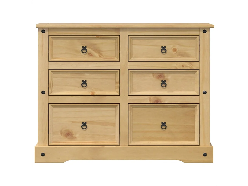 Commode Corona 120x48x91 cm bois massif de pin FR858606
