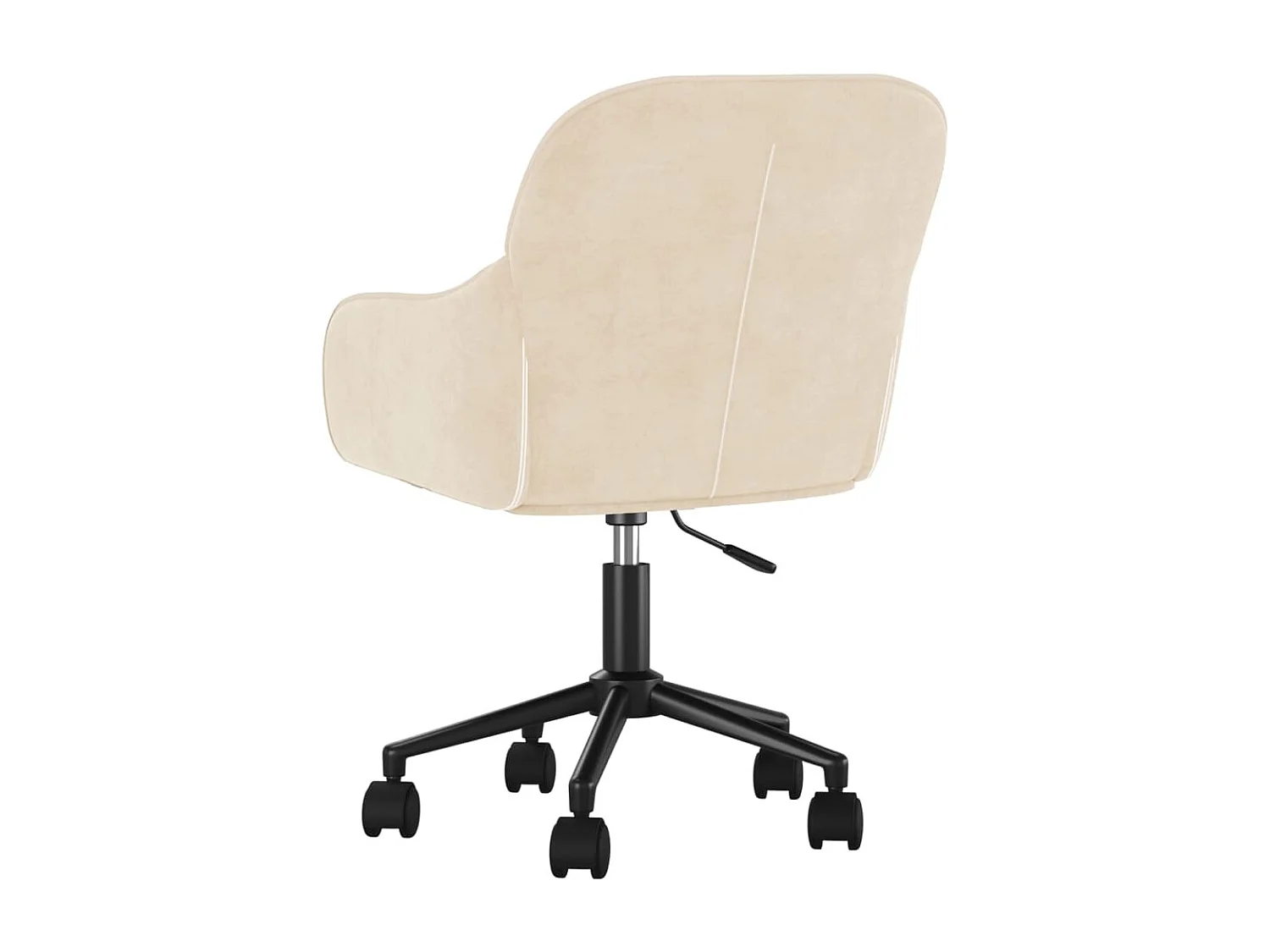Chaise pivotante de bureau Crème Velours FR522935