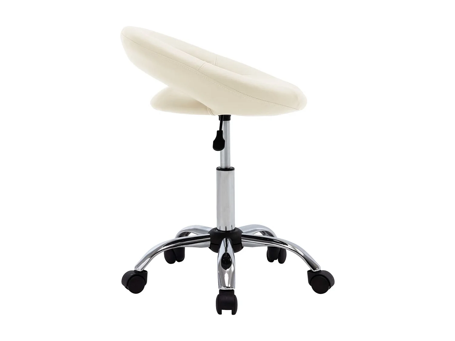 Chaise de travail roulante Crème Similicuir FR271419