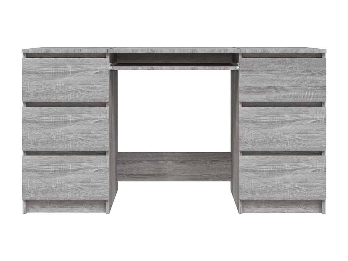 Bureau Sonoma gris 140x50x77 cm Bois d'ingénierie FR18378