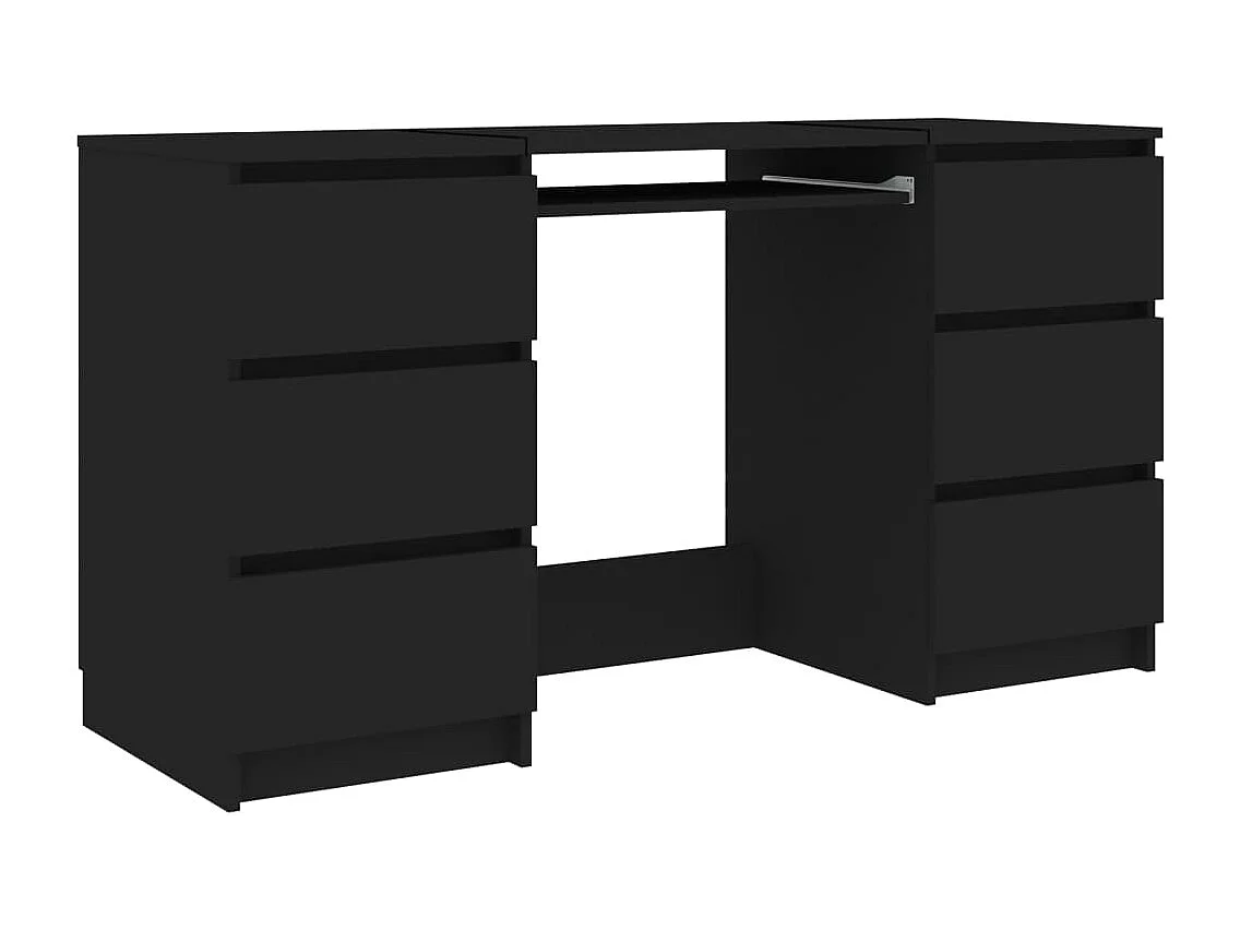 Bureau noir 140x50x77 cm Bois d'ingénierie FR40696