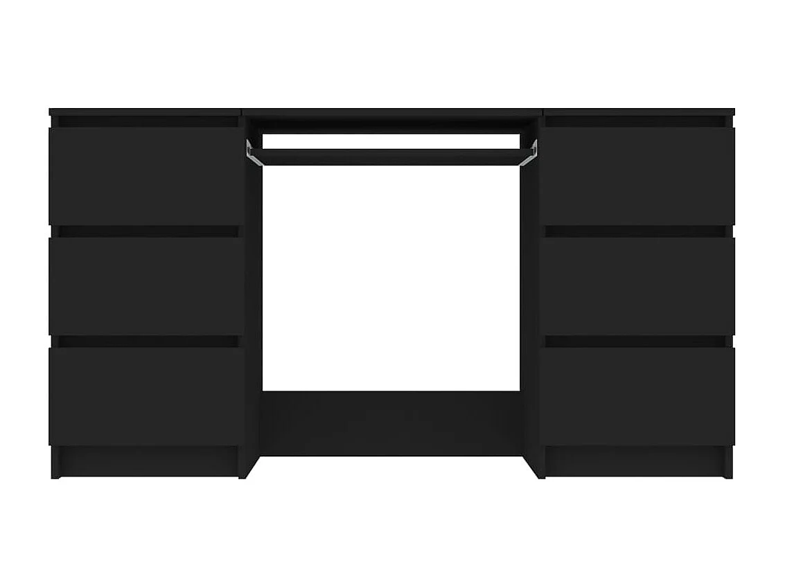 Bureau noir 140x50x77 cm Bois d'ingénierie FR40696