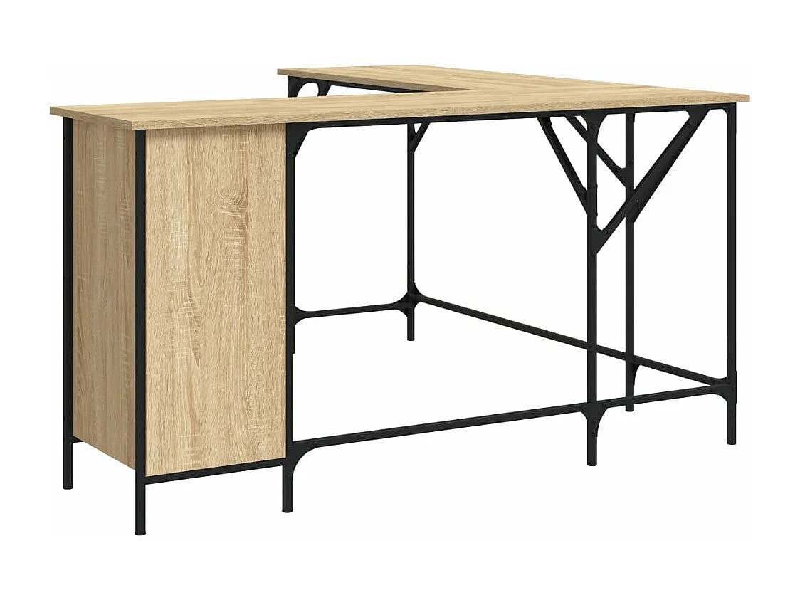 Bureau chêne sonoma 141x141x75 cm bois d'ingénierie FR15898