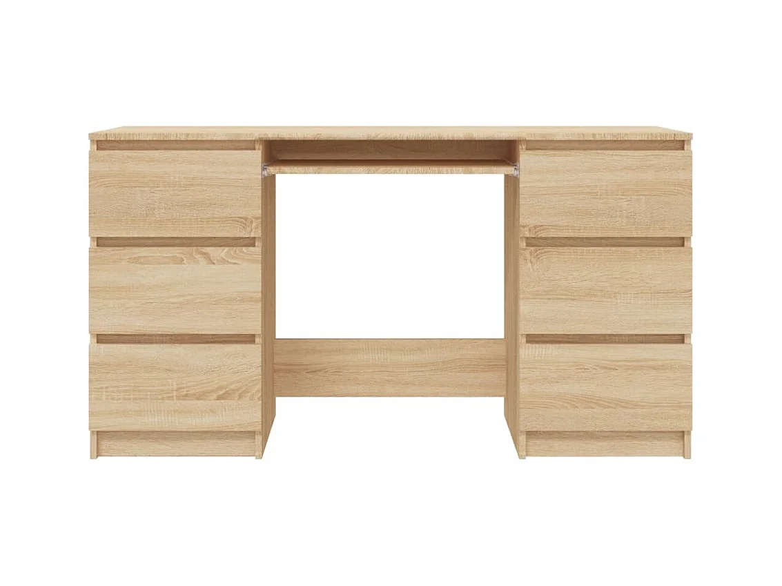 Bureau Chêne sonoma 140x50x77 cm Bois d'ingénierie FR82922