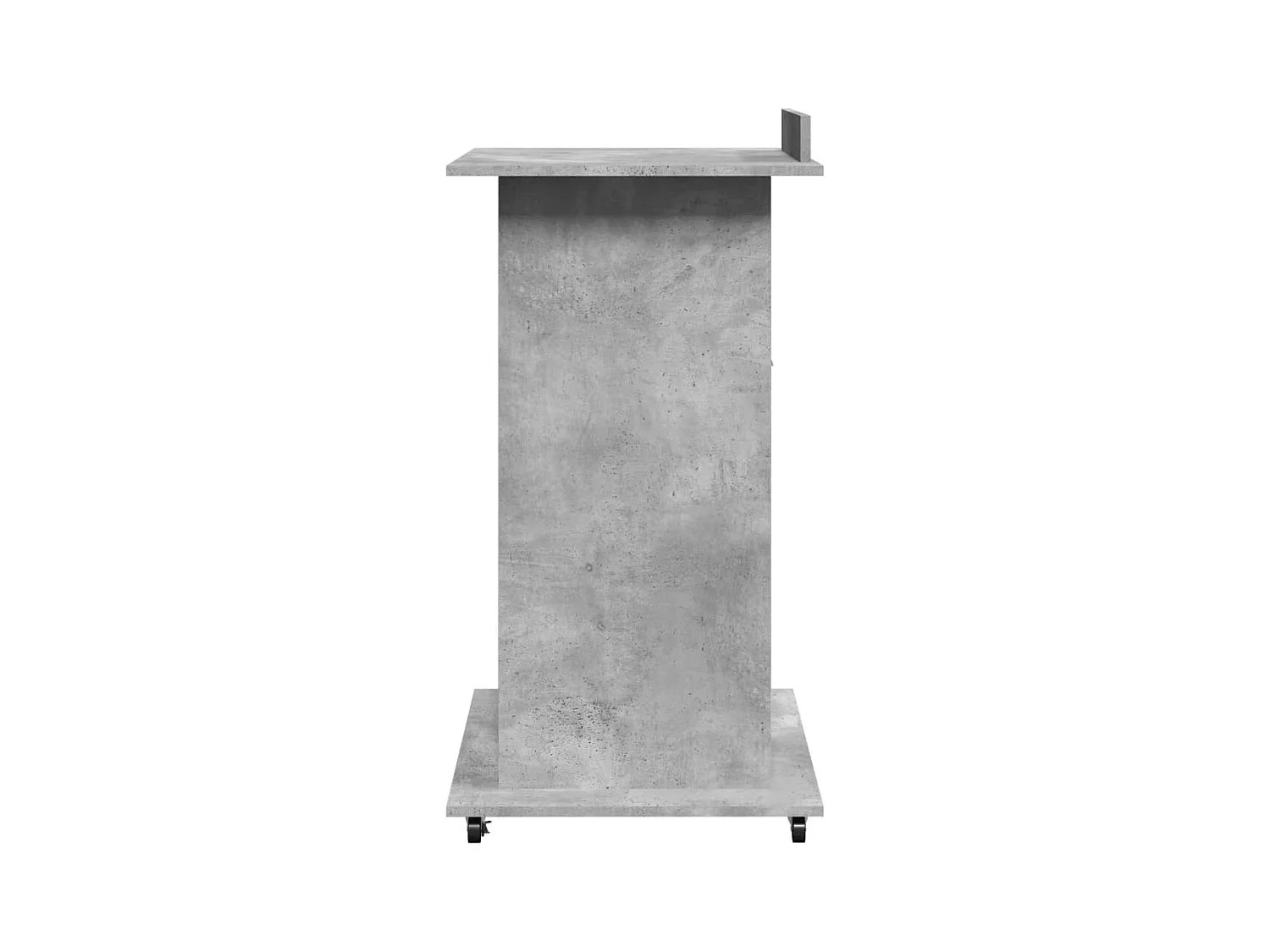 Pupitre avec roues et tiroir gris béton bois d'ingénierie FR67174