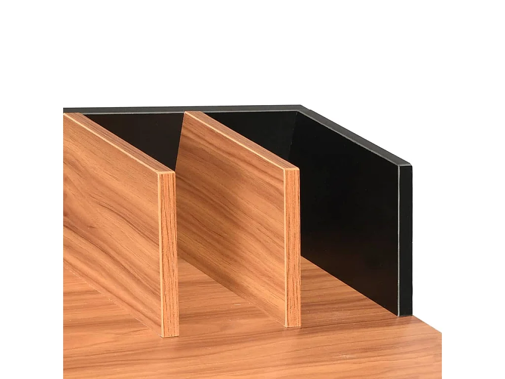 Escritorio negro y marrón 80x50x84 cm ES915160