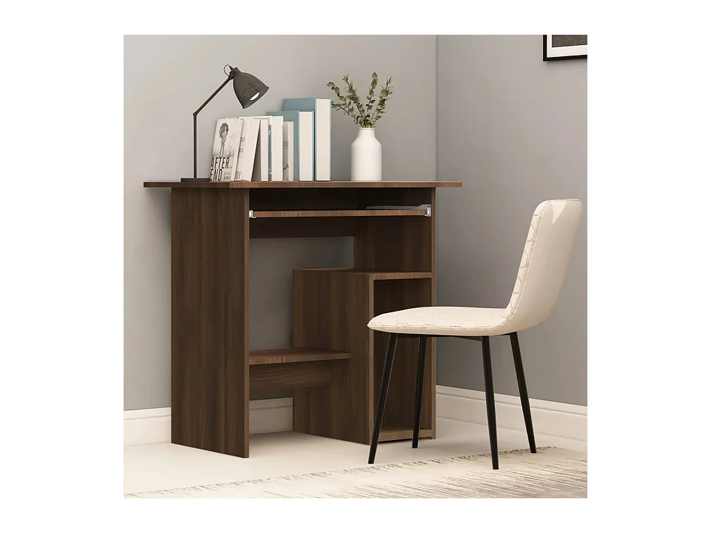 Bureau Chêne marron 80x45x74 cm Bois d'ingénierie FR82996