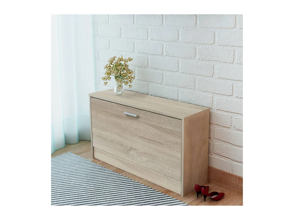 Bureau avec tiroir et placard Chêne 100x40x73 cm FR65988