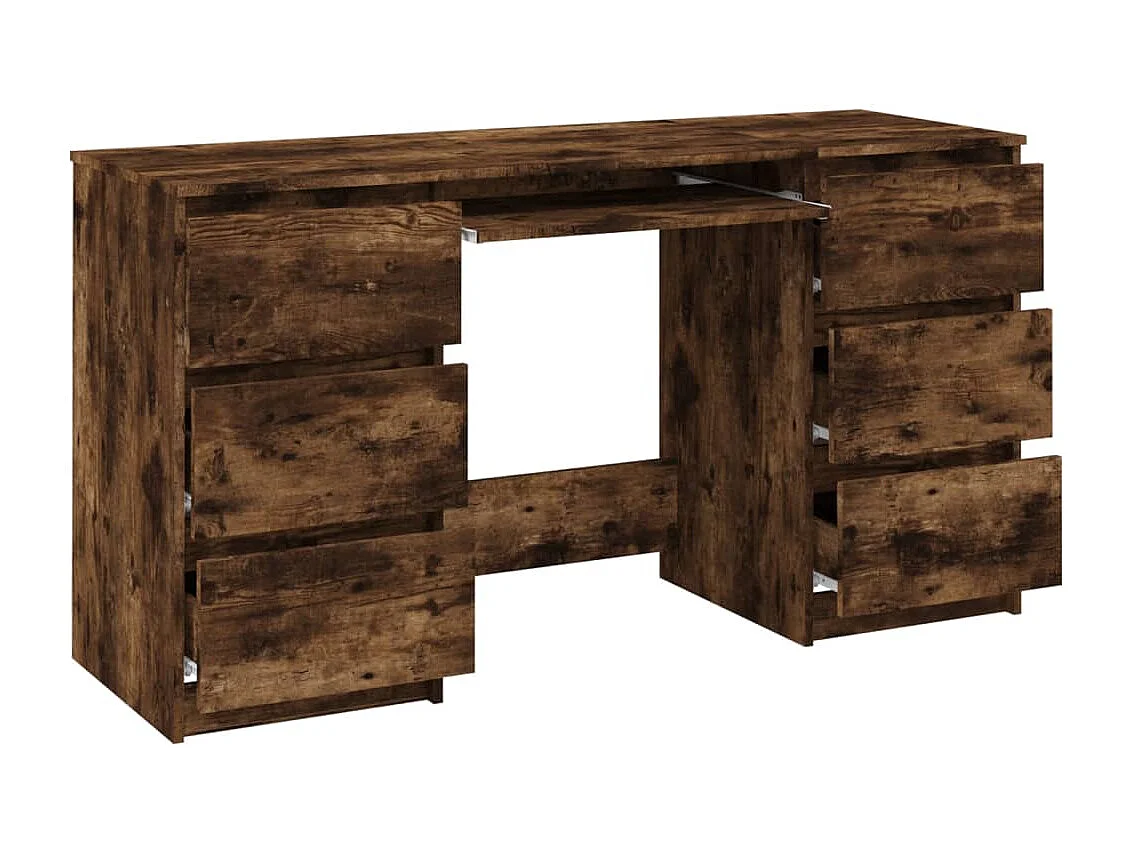 Bureau Chêne fumé 140x50x77 cm Bois d'ingénierie FR85164