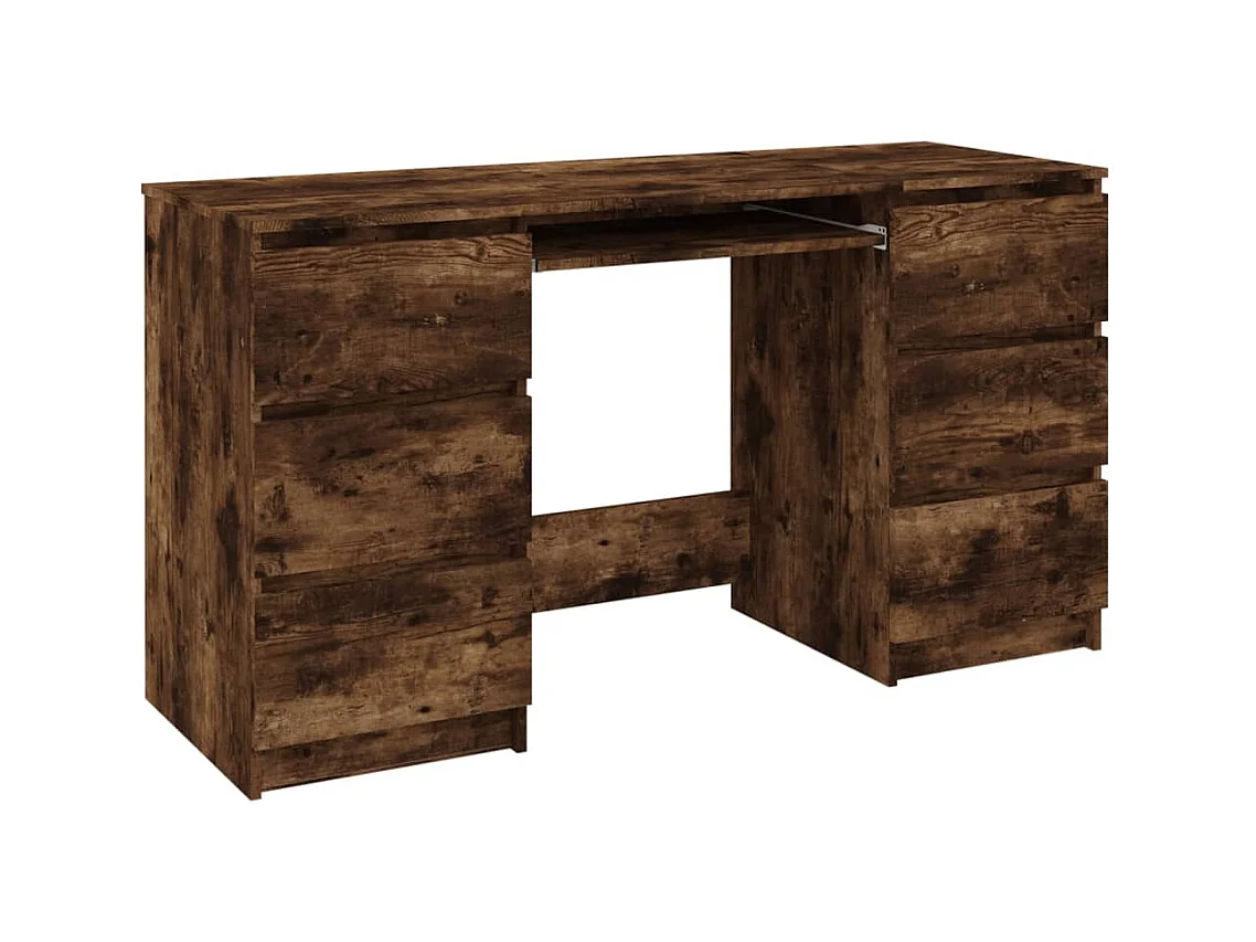 Bureau Chêne fumé 140x50x77 cm Bois d'ingénierie FR85164