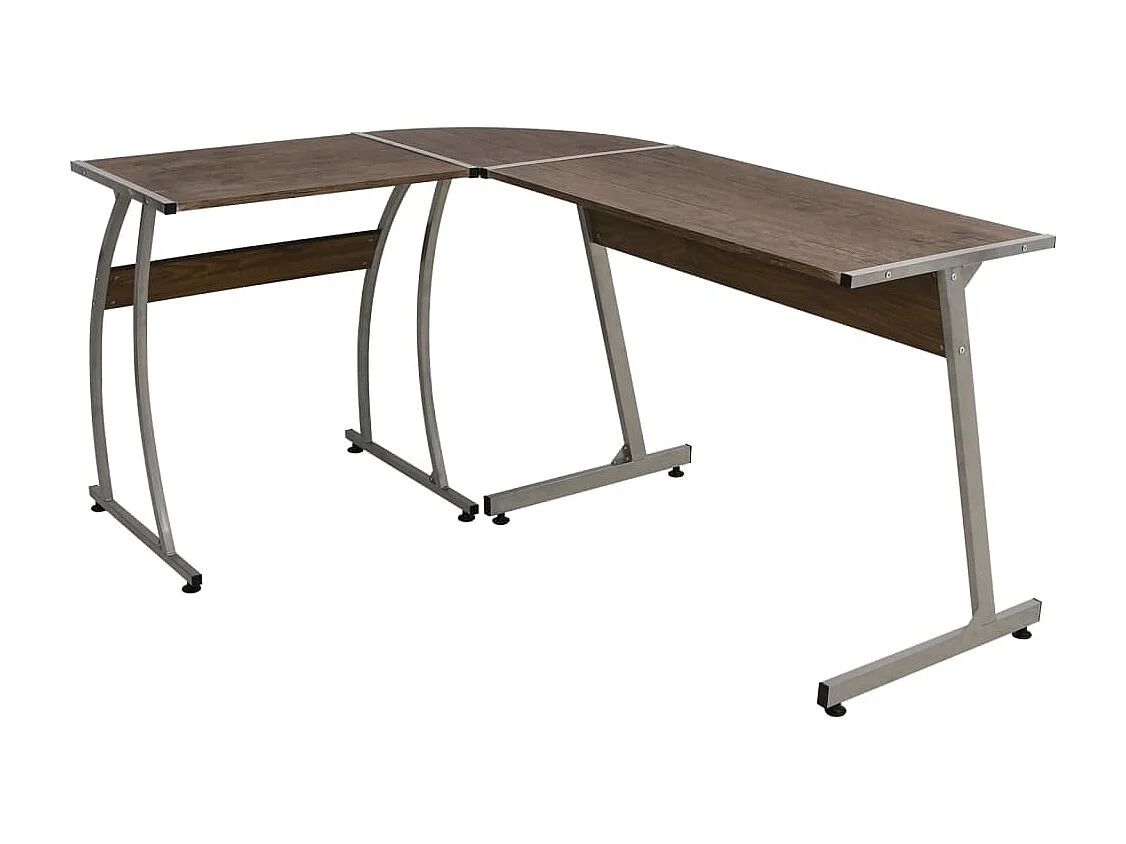 Bureau d'angle marron bois d'ingénierie FR35891