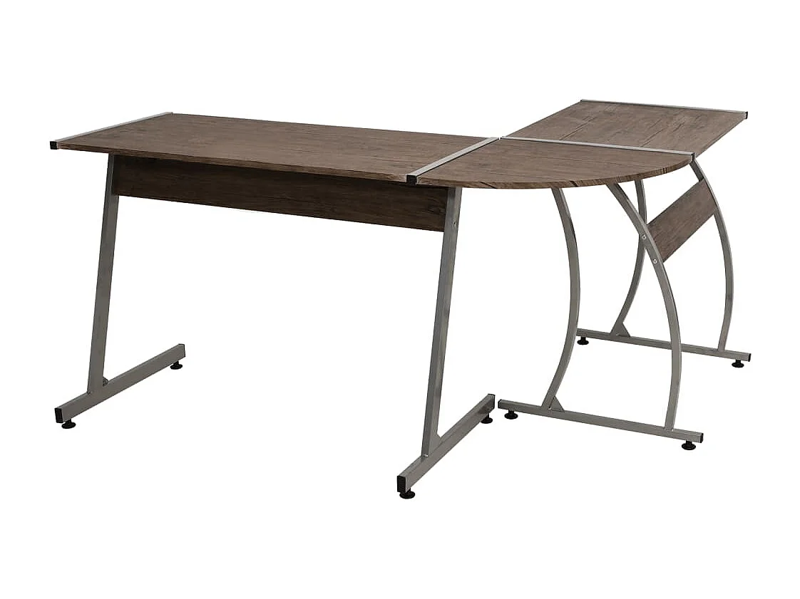 Bureau d'angle marron bois d'ingénierie FR35891