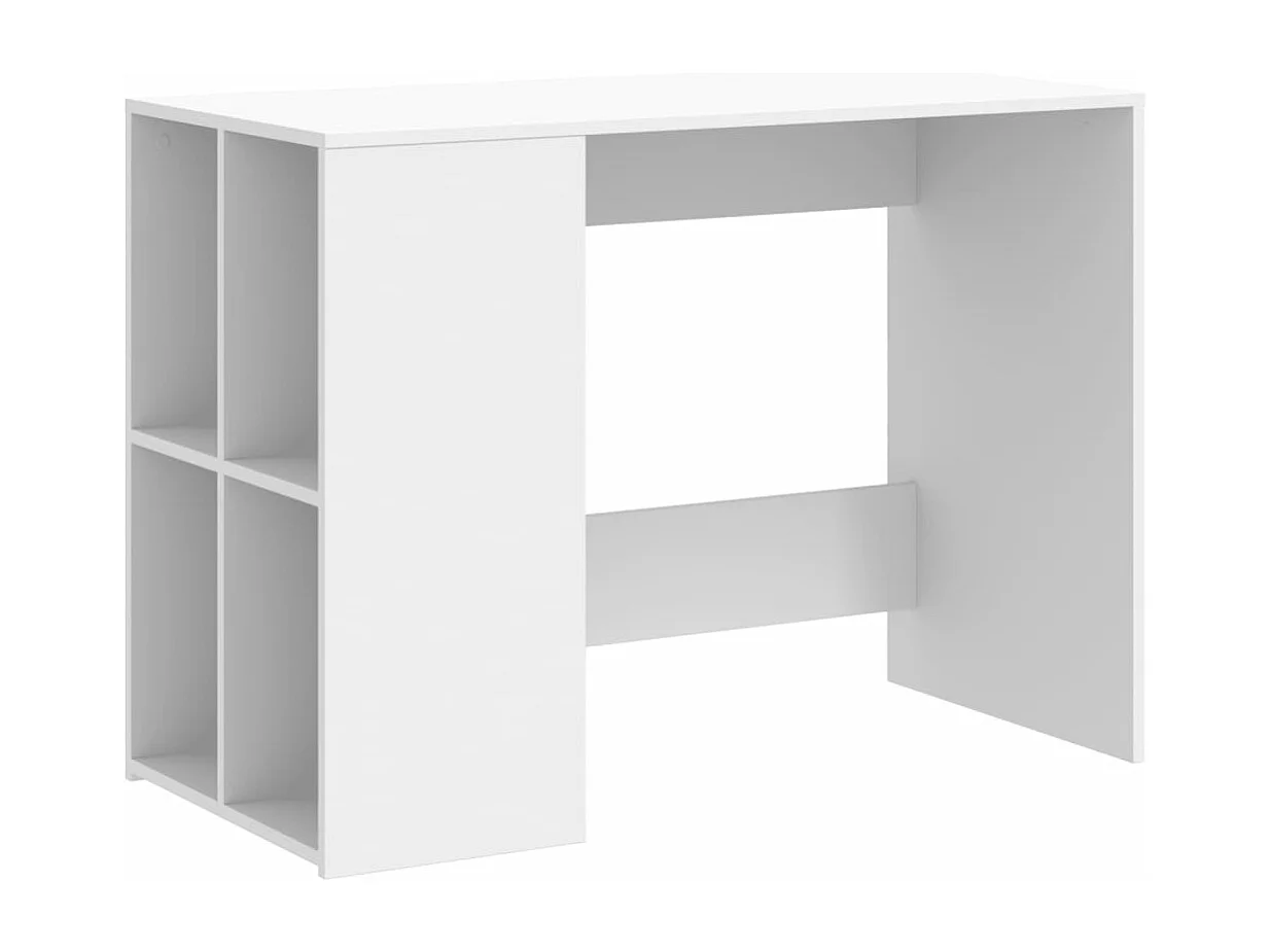 Bureau blanc 102x50x75 cm bois d'ingénierie FR23351